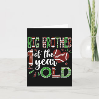 Big Brother Of The 1 Year Old Football First Birth Card