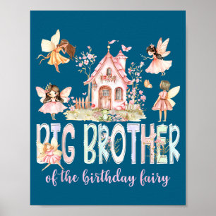 Big Brother Of The Birthday Fairy Girl Magical Mat Poster