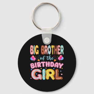 Big Brother of The Birthday Girl Doughnut Lover Pa Keychain