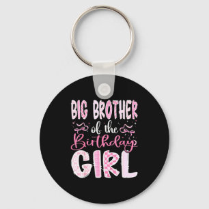 Big Brother Of The Birthday Girl Nk Coquette Bow F Keychain