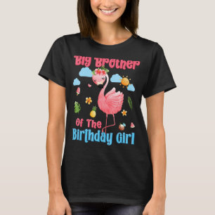 Big Brother Of The Birthday Girls Tropical Flaming T-Shirt
