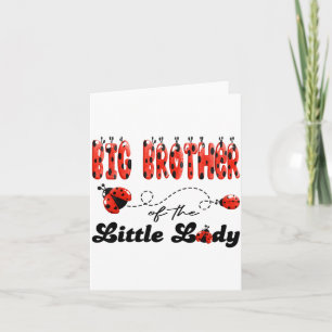 Big brother of the little lady birthday girl card