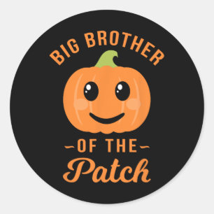 Big Brother Of The Patch - Pumpkin Family Hallowee Classic Round Sticker