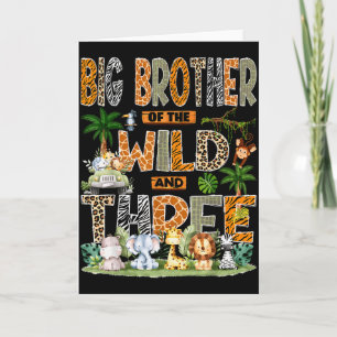 Big Brother Of The Wild &amp; Three 3rd Birthday S Card