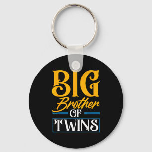 Big Brother Of Twins New Brother Sibling Funny Twi Keychain