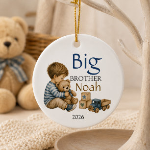 Big brother personalized ceramic ornament
