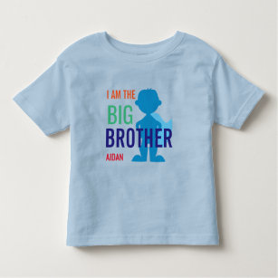 Big Brother Personalized Superhero Silhouette Boys Toddler T-shirt