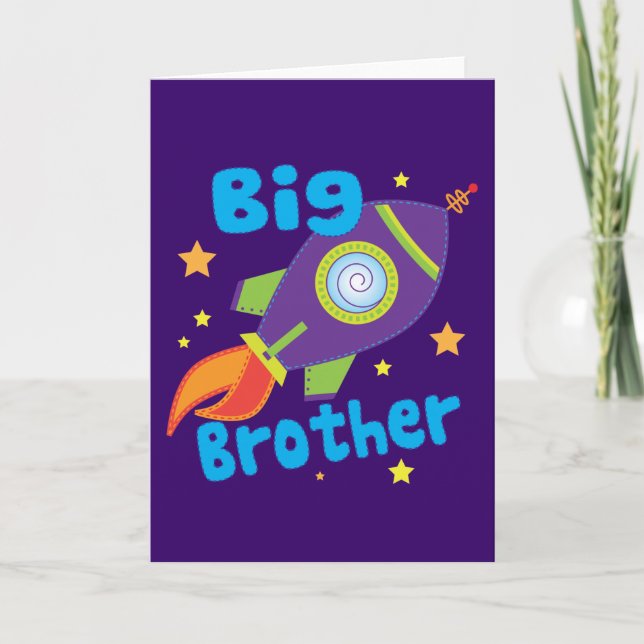 Big Brother Rocket Ship Sibling Sets Card (Front)