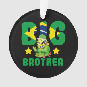 Big Brother Sibling - Cute Brazil Flag Art Ornament