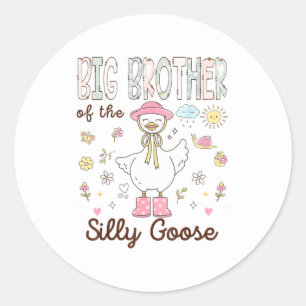 Big Brother Silly Goose Birthday Classic Round Sticker