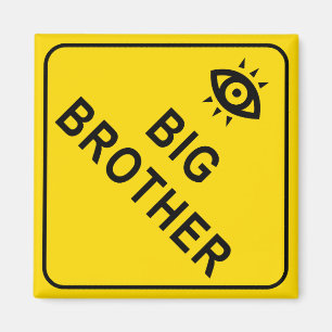 Big Brother Square Magnet