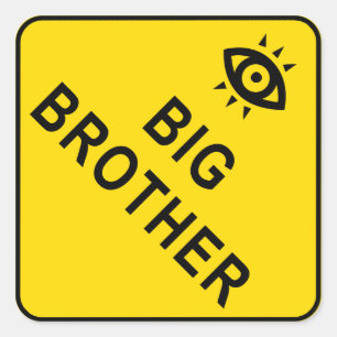 Big Brother Square Sticker