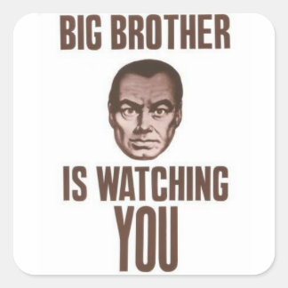 BIG BROTHER SQUARE STICKER