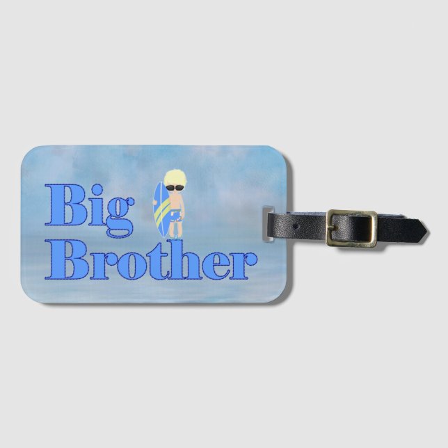 Big Brother Surfer Dude   Luggage Tag (Front Horizontal)