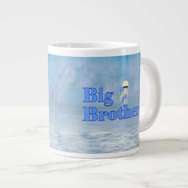 Big Brother Surfer Dude Sibling  Large Coffee Mug (Front Right)