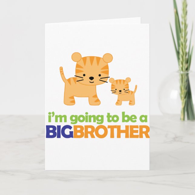 Big Brother Tiger T-shirt Pregnancy Announcement (Front)