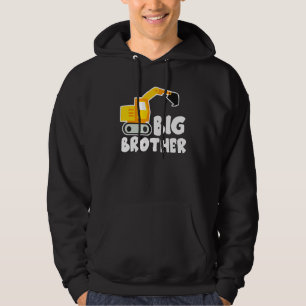 Big Brother Tractor Toddler Excavator Cute Hoodie