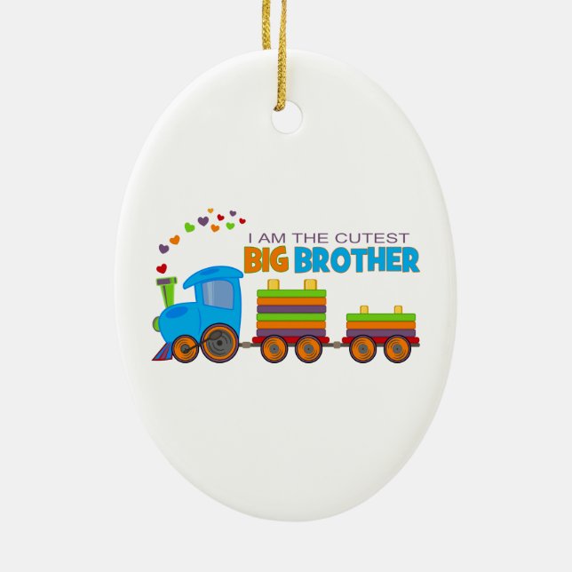 Big Brother -Train Ceramic Ornament (Back)