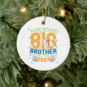 Big Brother Waiting for Baby 2023 Ceramic Ornament