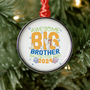 Big Brother Waiting for Baby 2023 Metal Ornament