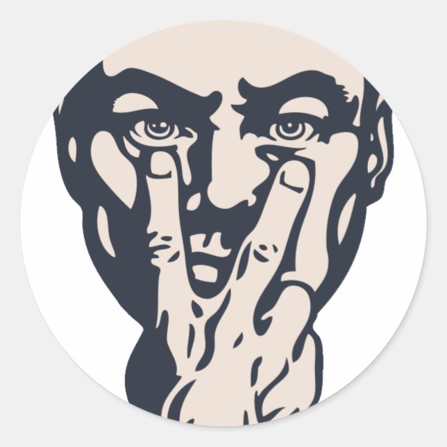 Big Brother Watching Classic Round Sticker (Front)