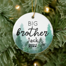 Big Brother Watercolor Trees Ceramic Ornament