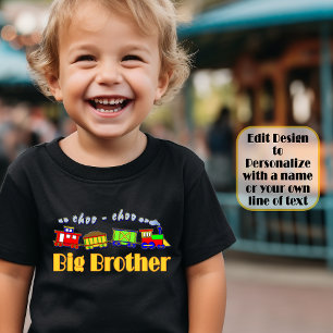 Big Brother Whimsical Choo Choo Train Toddler T-shirt