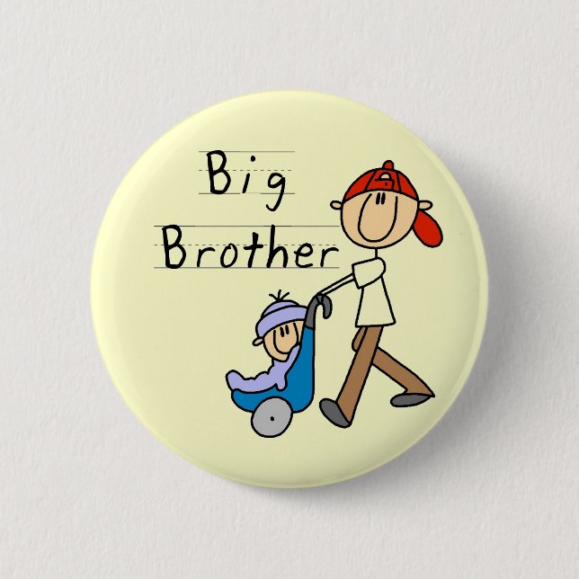 Big Brother with Little Brother Tshirts and Gifts 2 Inch Round Button (Front)