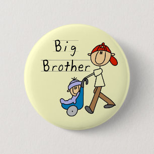 Big Brother with Little Brother Tshirts and Gifts 2 Inch Round Button