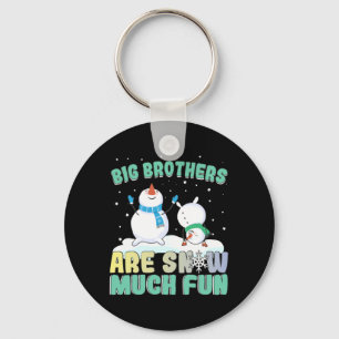 Big Brothers are Snow Much Fun - Holiday Snowman Keychain
