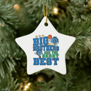 Big Brothers are the Berry Best - Blueberry Pun Ceramic Ornament