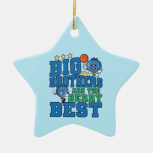 Big Brothers are the Berry Best - Blueberry Pun Ceramic Ornament