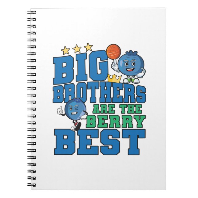 Big Brothers are the Berry Best - Blueberry Pun Notebook (Front)