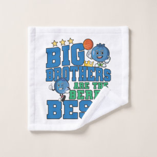 Big Brothers are the Berry Best - Blueberry Pun Wash Cloth