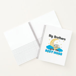 Big Brothers Give the Best Hugs - Bunny Moon Notebook