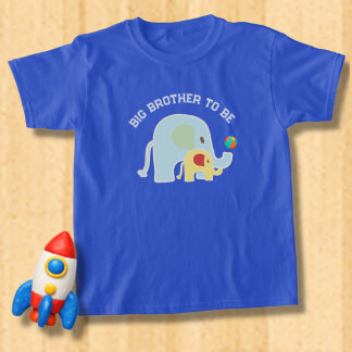 Big BrotherTo Be Elephants with Beach Ball  T-Shirt