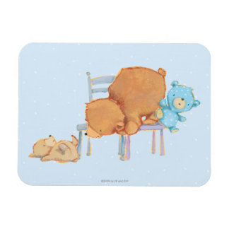 Big Brown Bear, Calico, & Floppy Share Two Chairs Magnet