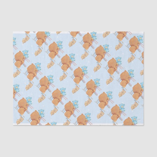 Big Brown Bear, Calico, & Floppy Share Two Chairs Tissue Paper (Front)