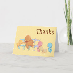 Big Brown Bear & Friends Share Four Chairs Card