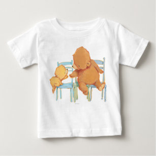 Big Brown Bear Helps Little Yellow Bear Baby T-Shirt