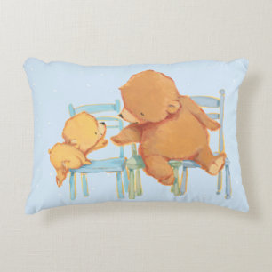 Big Brown Bear Helps Little Yellow Bear Decorative Pillow
