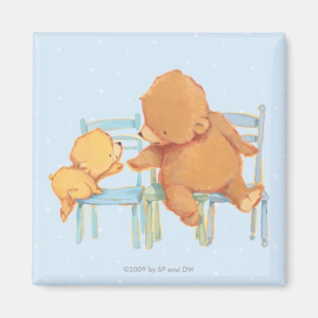 Big Brown Bear Helps Little Yellow Bear Magnet (Front)