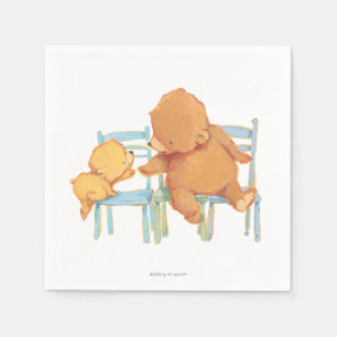 Big Brown Bear Helps Little Yellow Bear Napkin