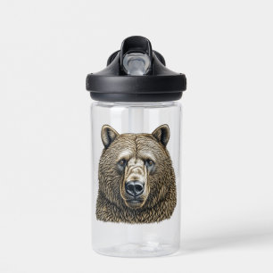 Big Brown Bear Personalized Water Bottle