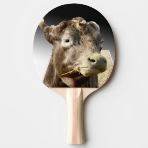 Big Brown Cow Face, Ping Pong Paddle