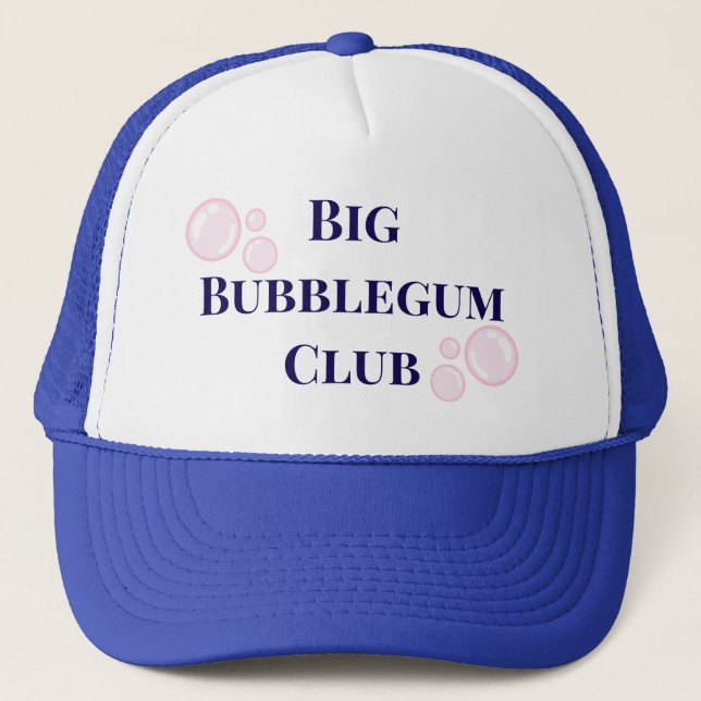 "Big Bubblegum Club" Bubbles BFF Funny Joke Trucker Hat (Front)