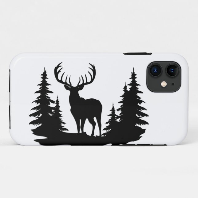 Big Buck Among Pine Trees Vector  Case-Mate iPhone Case (Back (Horizontal))