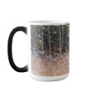 Big Buck Deer Antlers in Snow and Trees Art Mug