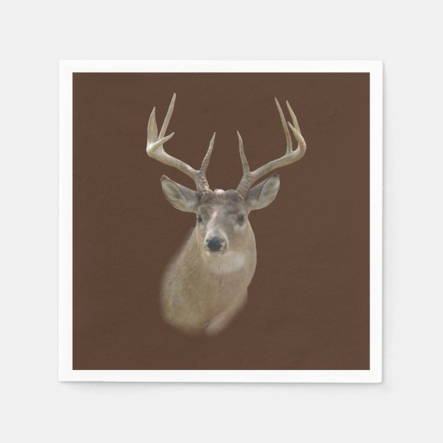 Big Buck Deer Birthday Napkin (Front)