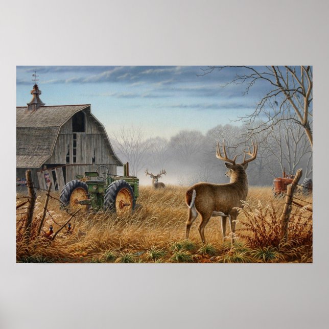 Big Buck  Deer Showdown On The Farm Poster (Front)